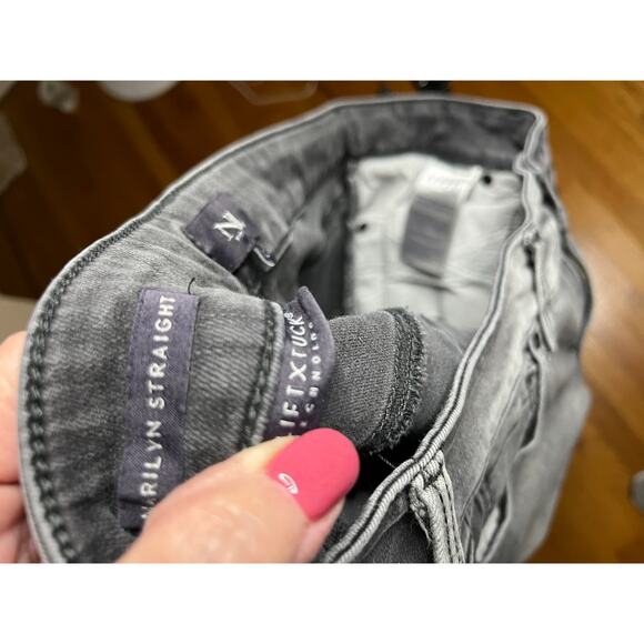 NYDJ Marilyn Straight Lift X Tuck Technology gray faded jeans 12 Mint condition - Picture 7 of 7